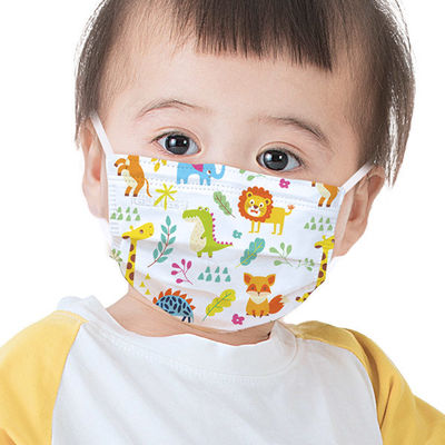 Dustproof Medical Face Mask Custom Printing 3 Ply Children Flat Fold Mask